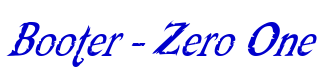 Booter - Zero One Schriftart